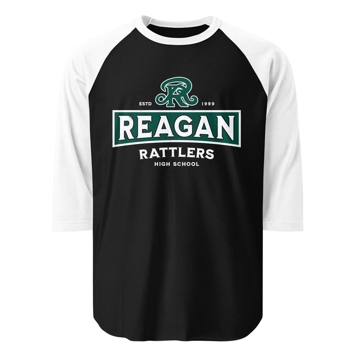 Reagan High School Rattlers Unisex 3/4 sleeve Raglan T-shirt 202