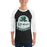 Man wearing Reagan High School Rattlers Unisex 3/4 sleeve Raglan T-shirt 219