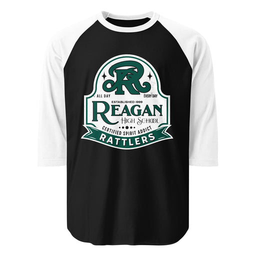 Reagan High School Rattlers Unisex 3/4 sleeve Raglan T-shirt 219