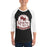 Man wearing Round Rock High School Dragons Unisex 3/4 sleeve Raglan T-shirt 219