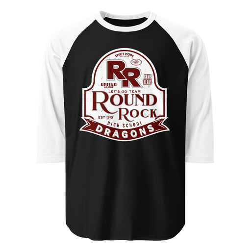 Round Rock High School Dragons Unisex 3/4 sleeve Raglan T-shirt 219