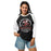 Woman wearing Round Rock High School Dragons Unisex 3/4 sleeve Raglan T-shirt 206