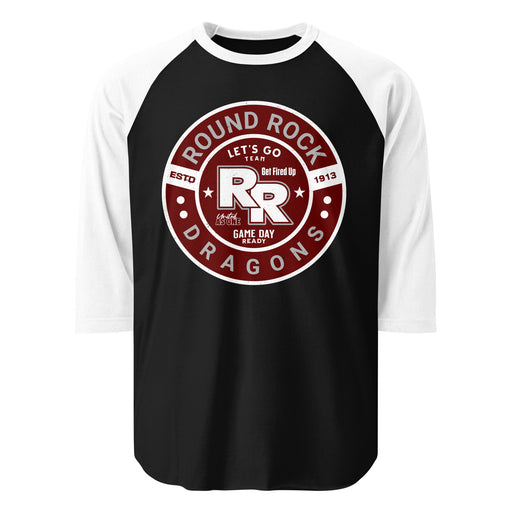 Round Rock High School Dragons Unisex 3/4 sleeve Raglan T-shirt 239
