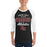 Man wearing Round Rock High School Dragons Unisex 3/4 sleeve Raglan T-shirt 034