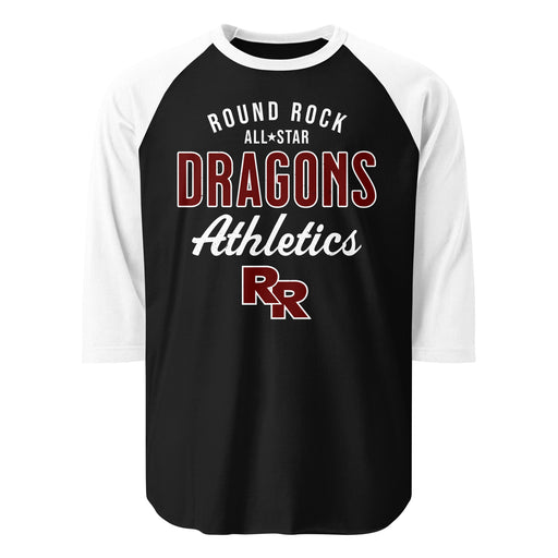 Round Rock High School Dragons Unisex 3/4 sleeve Raglan T-shirt 034