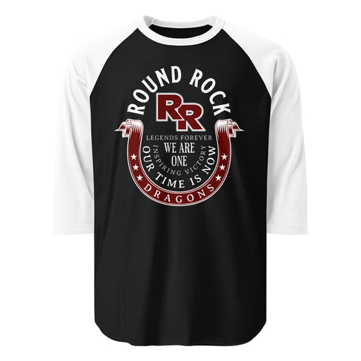 Round Rock High School Dragons Unisex 3/4 sleeve Raglan T-shirt 229
