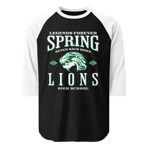 Spring High School Lions Unisex 3/4 Sleeve Raglan T-shirt 230