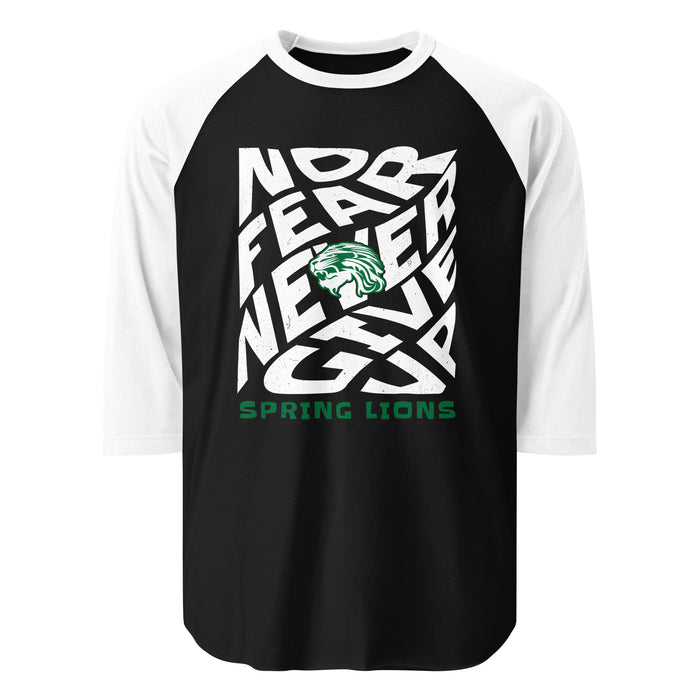 Spring High School Lions Unisex 3/4 Sleeve Raglan T-shirt 236