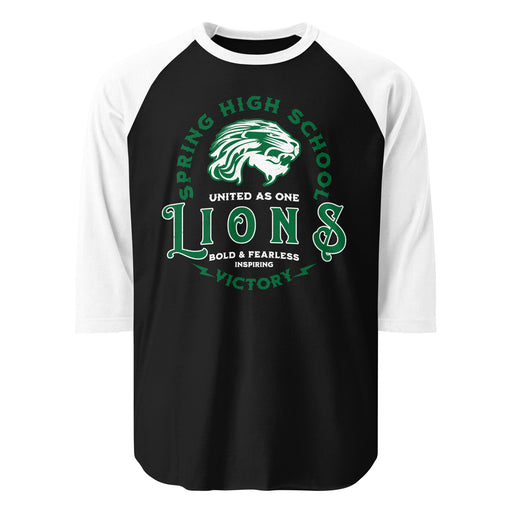 Spring High School Lions Unisex 3/4 Sleeve Raglan T-shirt 206