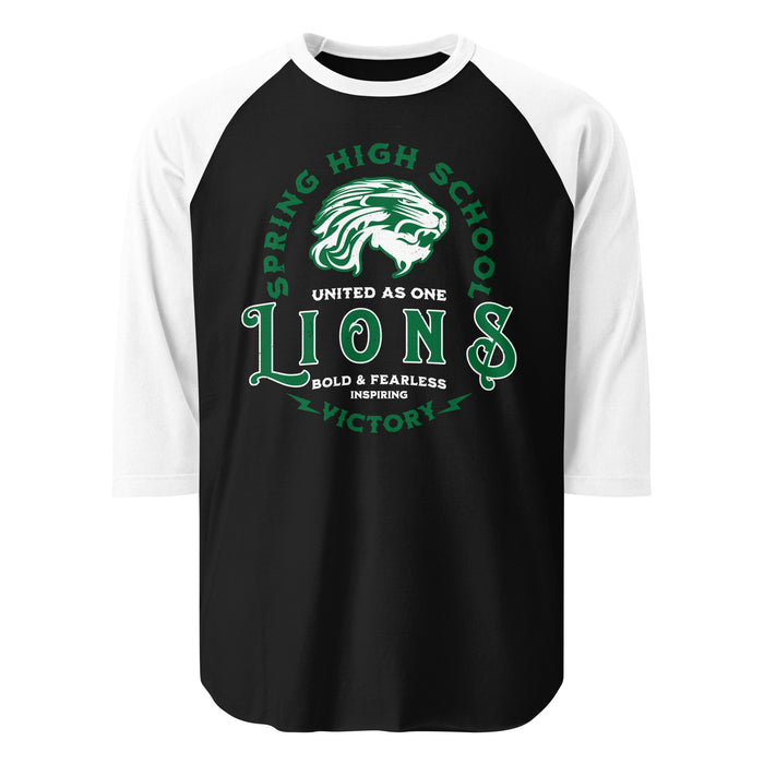 Spring High School Lions Unisex 3/4 Sleeve Raglan T-shirt 206