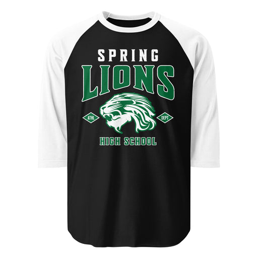 Spring High School Lions Unisex 3/4 Sleeve Raglan T-shirt 213