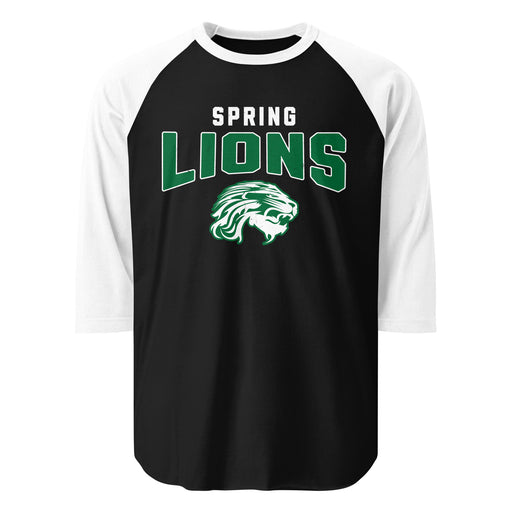 Spring High School Lions Unisex 3/4 Sleeve Raglan T-shirt 234