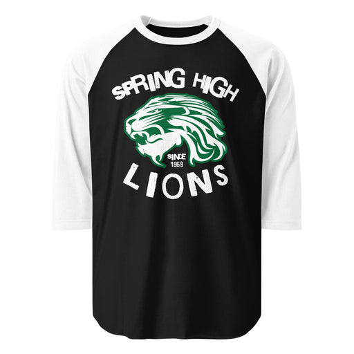 Spring High School Lions Unisex 3/4 Sleeve Raglan T-shirt 228