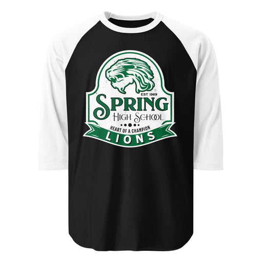 Spring High School Lions Unisex 3/4 Sleeve Raglan T-shirt 219A