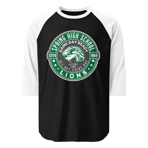 Spring High School Lions Unisex 3/4 Sleeve Raglan T-shirt 221A