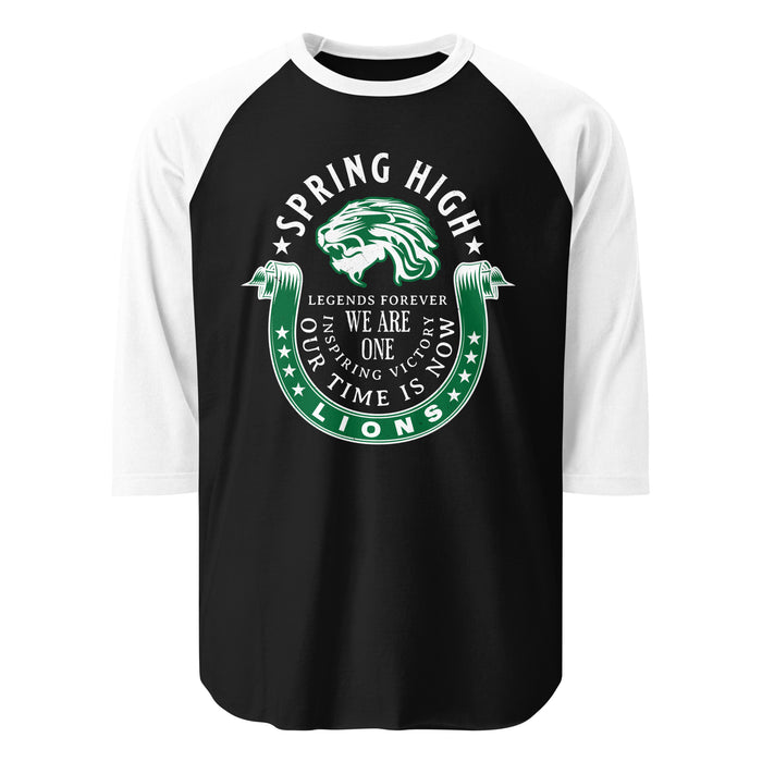 Spring High School Lions Unisex 3/4 Sleeve Raglan T-shirt 229