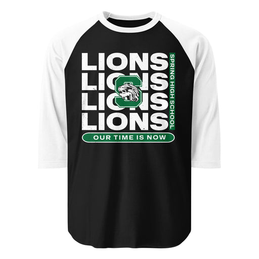 Spring High School Lions Unisex 3/4 Sleeve Raglan T-shirt 235