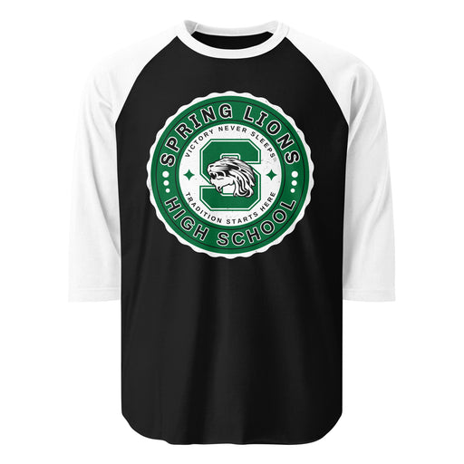 Spring High School Lions Unisex 3/4 Sleeve Raglan T-shirt 216A