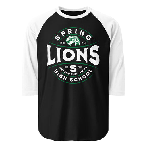Spring High School Lions Unisex 3/4 Sleeve Raglan T-shirt 218