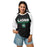 Woman wearing Spring High School Lions Unisex 3/4 Sleeve Raglan T-shirt 049