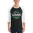 Man wearing Spring High School Lions Unisex 3/4 Sleeve Raglan T-shirt 011A