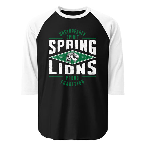 Spring High School Lions Unisex 3/4 Sleeve Raglan T-shirt 210