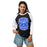 Woman wearing Taylor High School Mustangs Unisex 3/4 sleeve Raglan T-shirt 207