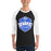 Man wearing Taylor High School Mustangs Unisex 3/4 sleeve Raglan T-shirt 209