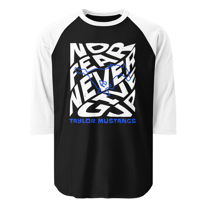 Taylor High School Mustangs Unisex 3/4 sleeve Raglan T-shirt 236