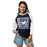 Woman wearing Taylor High School Mustangs Unisex 3/4 sleeve Raglan T-shirt 235
