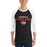 Man wearing Tomball High School Cougars Unisex 3/4 sleeve Raglan T-shirt 017
