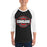 Man wearing Tomball High School Cougars Unisex 3/4 sleeve Raglan T-shirt 011