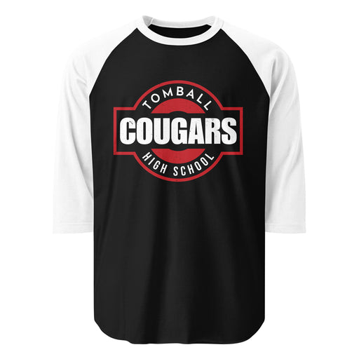 Tomball High School Cougars Unisex 3/4 sleeve Raglan T-shirt 011