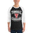 Man wearing Tomball High School Cougars Unisex 3/4 sleeve Raglan T-shirt 022