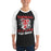 Man wearing Tomball High School Cougars Unisex 3/4 sleeve Raglan T-shirt 205