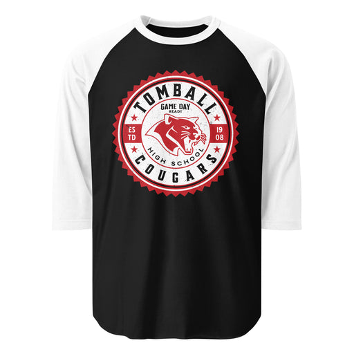 Tomball High School Cougars Unisex 3/4 sleeve Raglan T-shirt 203