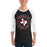 Man wearing Tomball High School Cougars Unisex 3/4 sleeve Raglan T-shirt 214
