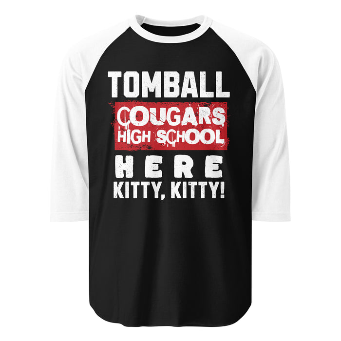 Tomball High School Cougars Unisex 3/4 sleeve Raglan T-shirt 231