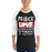 Man wearing Tomball High School Cougars Unisex 3/4 sleeve Raglan T-shirt 240