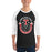 Man wearing Tomball High School Cougars Unisex 3/4 sleeve Raglan T-shirt 229