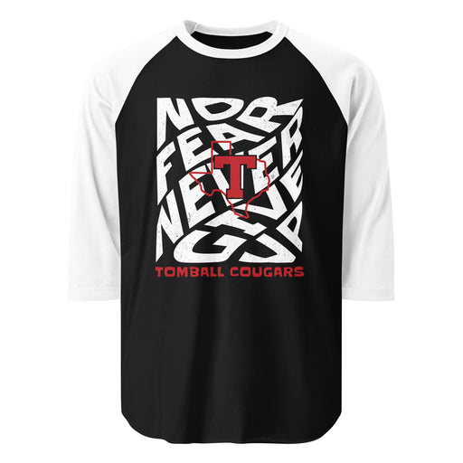 Tomball High School Cougars Unisex 3/4 sleeve Raglan T-shirt 236