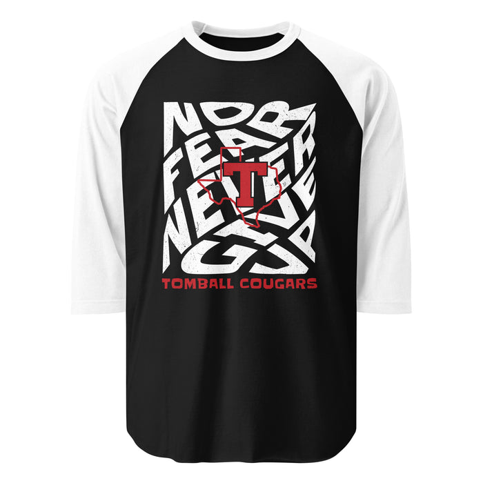 Tomball High School Cougars Unisex 3/4 sleeve Raglan T-shirt 236