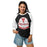Woman wearing Tomball High School Cougars Unisex 3/4 sleeve Raglan T-shirt 219