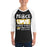 Man wearing Tomball West High School Tigers Unisex 3/4 sleeve Raglan T-shirt 240
