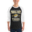 Man wearing Tomball West High School Tigers Unisex 3/4 sleeve Raglan T-shirt 230