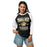 Woman wearing Tomball West High School Tigers Unisex 3/4 sleeve Raglan T-shirt 230