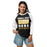 Woman wearing Tomball West High School Tigers Unisex 3/4 sleeve Raglan T-shirt 231