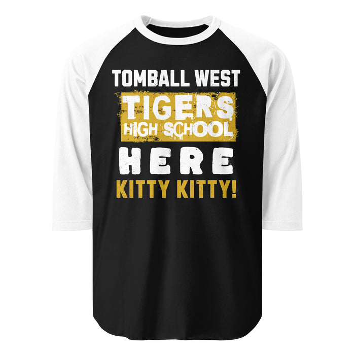 Tomball West High School Tigers Unisex 3/4 sleeve Raglan T-shirt 231
