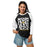 Woman wearing Tomball West High School Tigers Unisex 3/4 sleeve Raglan T-shirt 236
