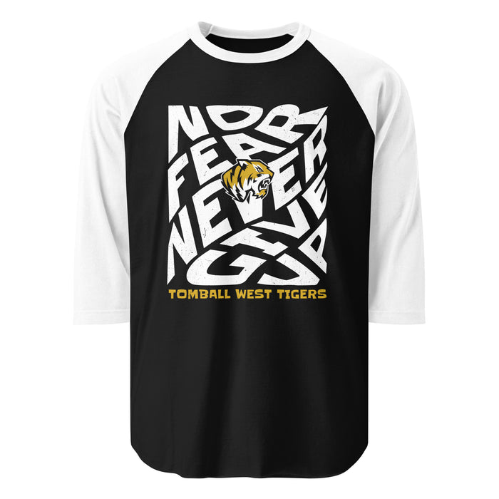 Tomball West High School Tigers Unisex 3/4 sleeve Raglan T-shirt 236